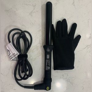 L’ange Ondulé 1 inch (25mm) titanium curling wand + glove